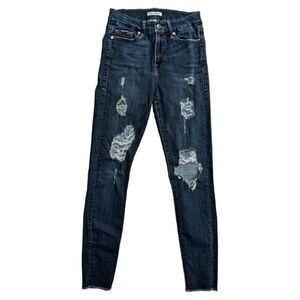 Good American Women's Good Legs GAGLRE899 Blue003 Distressed Jeans Size 4/27